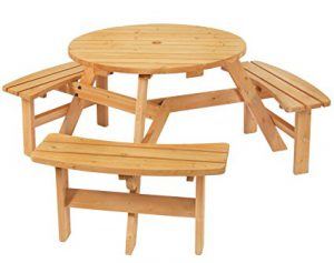 Best Choice Products Wood Round Picnic Table: Best Wood Picnic Tables