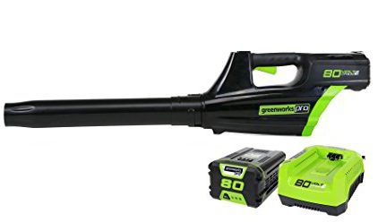 Best Battery Operated Leaf Blowers 2018: Greenworks PRO 80V 125 MPH - 500 CFM Cordless Blower, 2.0 AH Battery Included GBL80300