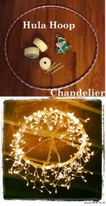 Hoola-Hoop Chandelier, Outdoor Patio Lighting Ideas