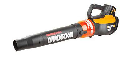 Best Battery Operated Leaf Blowers 2020: WORX TURBINE 56V Cordless Blower with Brushless Motor, 125 MPH and 465 CFM Output with TURBO Boost and Variable Speed