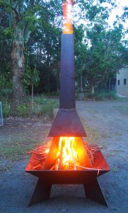 DIY Metal Welded Upright Fire Pit