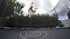 backyard trampoline