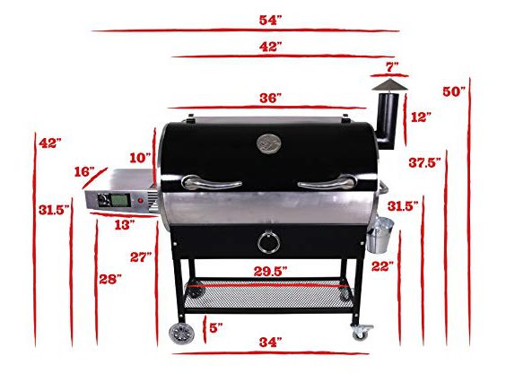 Measurements of the Rec Tec RT700 Pellet Grill