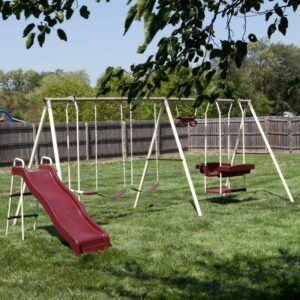 flexible flyer metal swing set