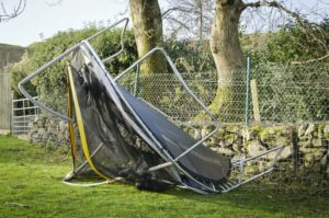 trampoline storm damage